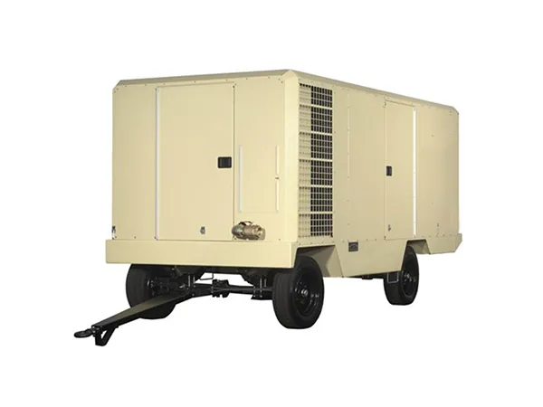 Air compressor on a white background