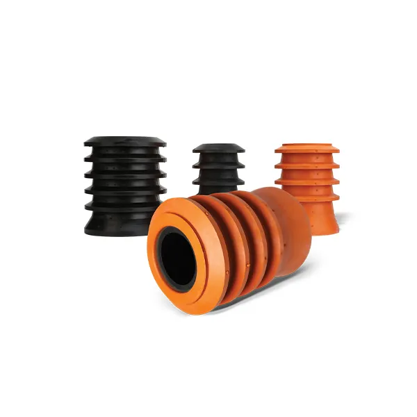 Cementing plugs on a white background