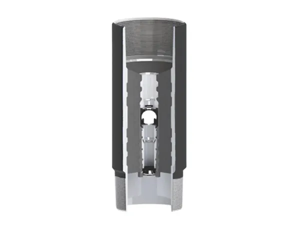 Differential fill-up float collar on a gray background