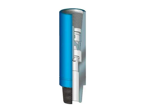 Drill pipe dart tyoe check valve on a white background