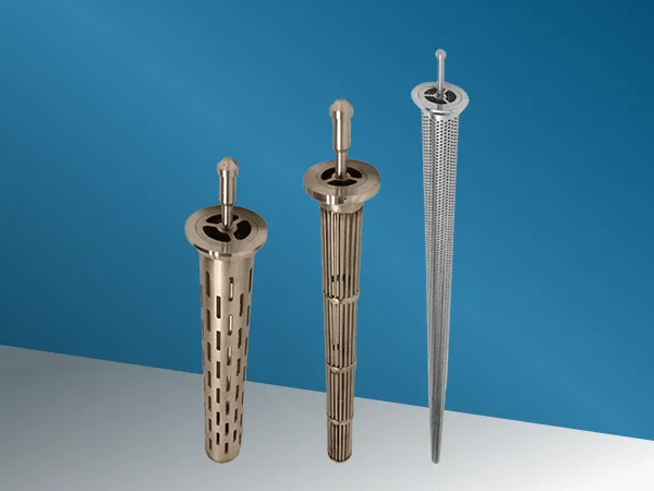 Various drill pipe screens on a white background