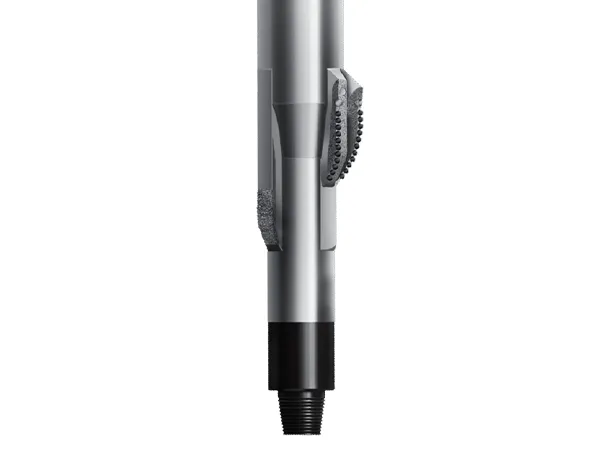 Eccentric reaming tool on a black background