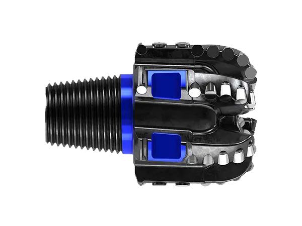 PDC drill bit on a white background