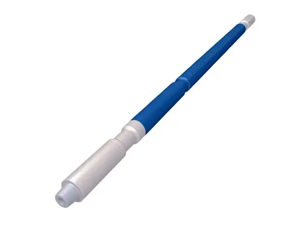Hydraulic-mechanical drilling jar on a white background