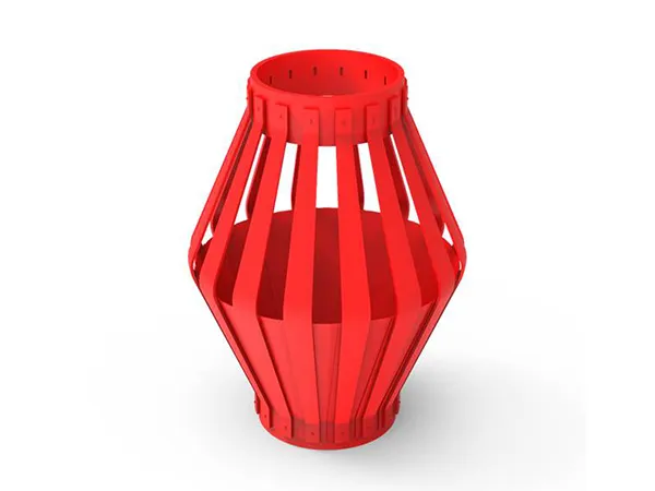 Latch-on type cementing basket on a white background