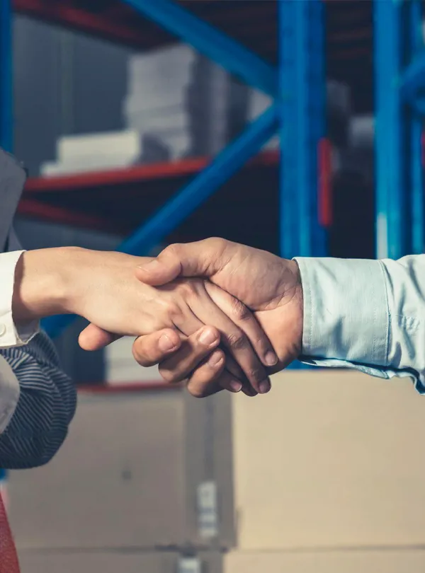 Two people shaking hands
