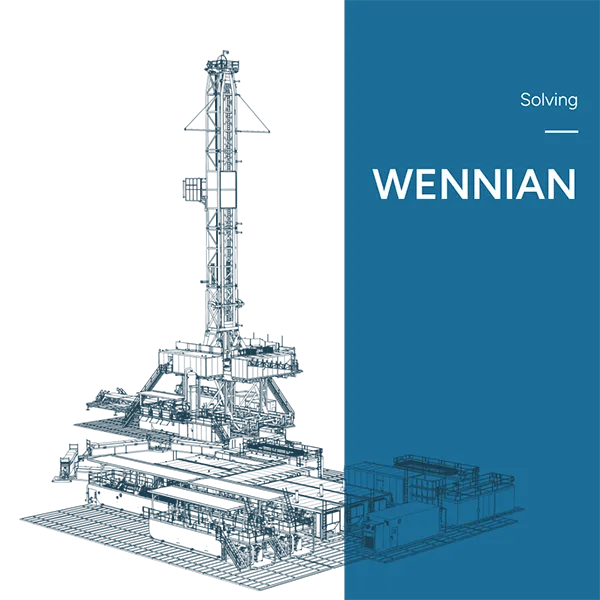 Drilling rig against a white background