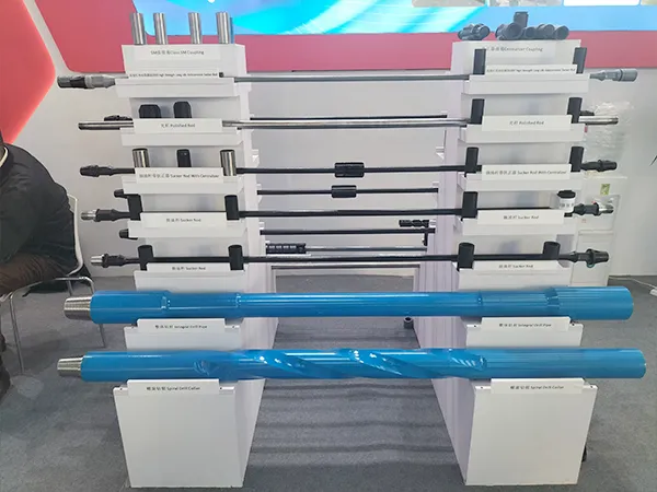 Various types of petroleum equipment at the exhibition