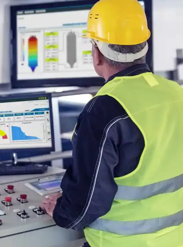 Engineer at a computer