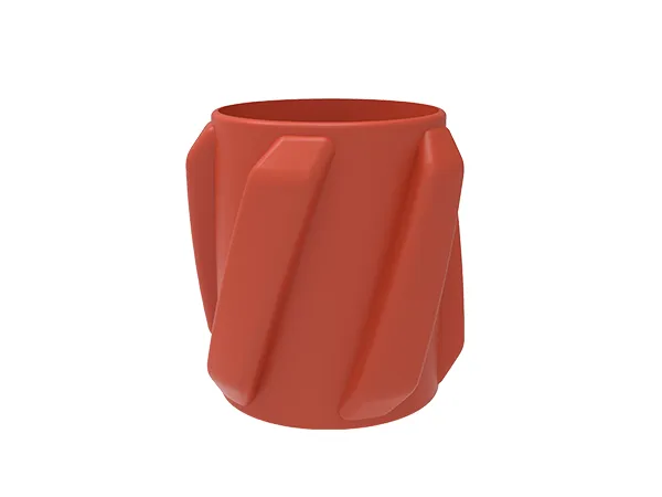 Rigid centralizer on a white background