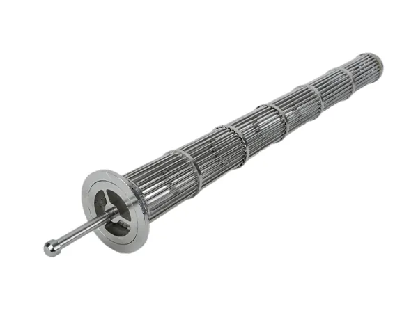 Rod-type drill pipe screen on a white background