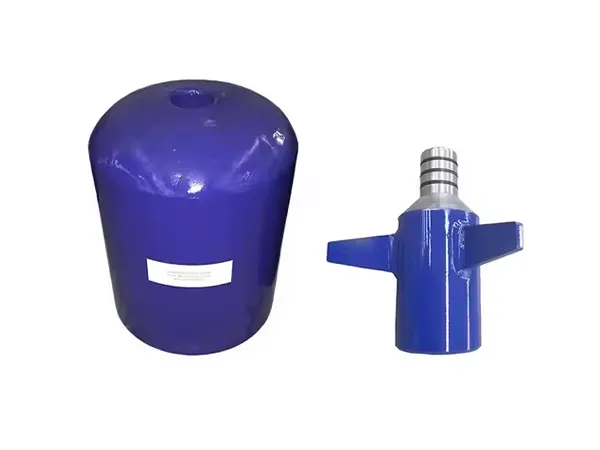 Stab-in float shoe on a white background