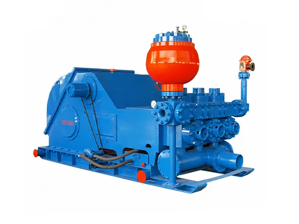 Triplex drilling pump on a white background