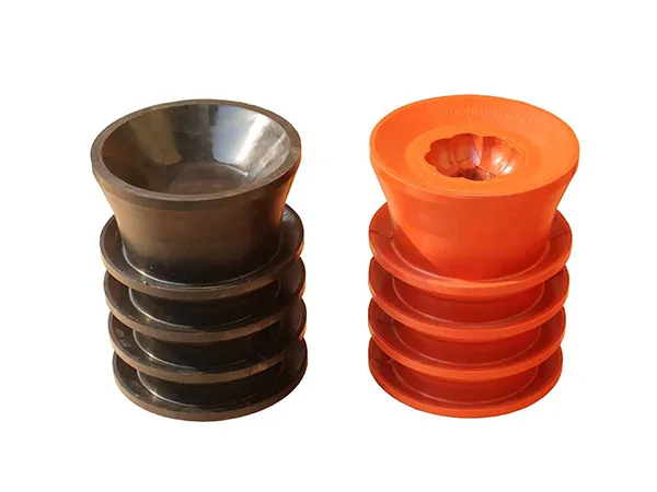 Top plug and bottom plug on a white background